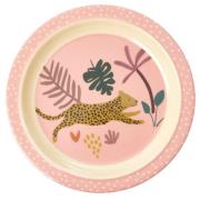 RICE Rice børnetallerken Jungle animals Pink/Multi