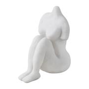 Mette Ditmer Art piece siddende kvinde 14 cm Offwhite