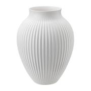 Knabstrup Keramik Knabstrup vase rillet 35 cm Hvid