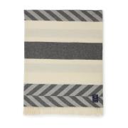 Lexington Block Striped Recycled Wool plaid 130x170 cm Gray/Offwhite