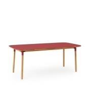 Normann Copenhagen Form spisebord red, ben i eg, 95x200 cm