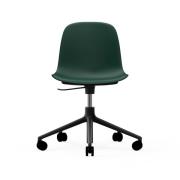 Normann Copenhagen Form chair drejestol, 5W kontorstol grøn, sort alum...