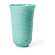 Lyngby Porcelæn Rhombe vase 15 cm Aqua