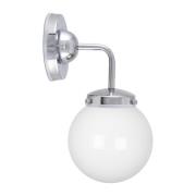 Globen Lighting Alley 1 væglampe IP44 Krom/Hvid