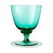 Holmegaard Flow glas på fod 35 cl Emerald green