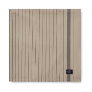 Lexington Striped Organic Cotton borddug 150x250 cm Beige/Dark gray