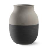 Kähler Omaggio Circulare Vase H20 cm Antracitgrå