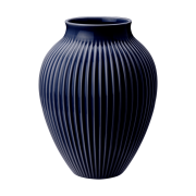 Knabstrup Keramik Knabstrup vase riflet 27 cm Dark blue