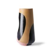 HKliving Vase Håndmalet 16x31 cm Natur-sort