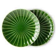 HKliving The Emeralds tallerken 2-pak Ø21,6 cm Grøn