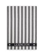 Lexington Icons Striped køkkenhåndklæde Waffle 50x70 cm Sort-hvid