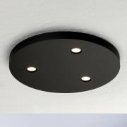 Bopp Close LED-loftlampe 3 lyskilder rund sort