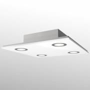 Kvadratisk LED-loftlampe Pano, hvid