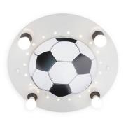 Fodbold loftlampe, 4 lyskilder, sølv-hvid