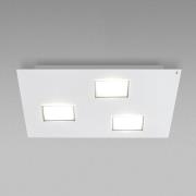 Fabbian Quarter, hvid LED-loftlampe 3 lyskilder
