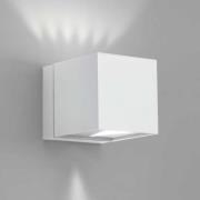 Milan Dau - væglampe i kubeform, up-down hvid