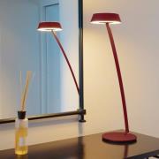 OLIGO Glance LED-bordlampe buet, mat rød