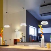 OLIGO Glance LED-hængelampe 3 lyskilder mat hvid