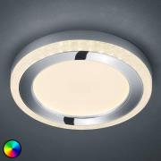 LED-loftlampe Slide, hvid, rund, Ø 40 cm
