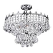 Versailles - krystal loftslampe i krom