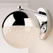 LED-væglampe Sphere, krom