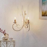 Pompei væglampe, 2 lyskilder, antik hvid