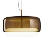 Jube SP G LED-hængelampe, glas, brun, hvid