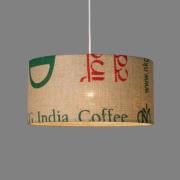 N°25 Perlbohne hængelampe af jute-kaffesæk