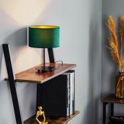 Bordlampe Golden Roller højde 30 cm mørkegrøn/guld