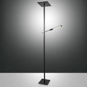 Ideal LED-gulvlampe med læsearm, sort