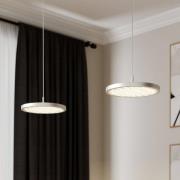 Quitani LED-pendellampe Gion, 2-lys, nikkel/eg
