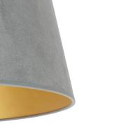Cone lampeskærm, højde 22,5 cm, mintgrøn/guld