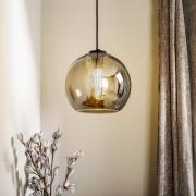 Hængelampe Polaris, spejlet glas, røget