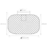 Mesh loftlampe, rund, Ø 30 cm, guld