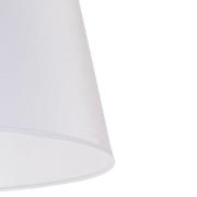 Kegleformet lampeskærm, højde 22,5 cm, hvid chintz