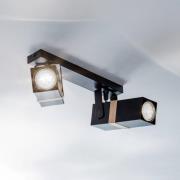 Loftspot Vidar, sort, 2 lyskilder