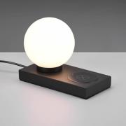 Chloe bordlampe med ladestation, sort