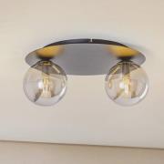 Loftlampe Solar, sort/grafit, 2 lyskilder