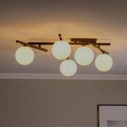 Loftlampe Smart, sort/opal, 5 lyskilder