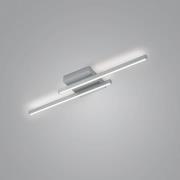 Nuri LED-loftlampe op/ned, nikkel, 2 lyskilde