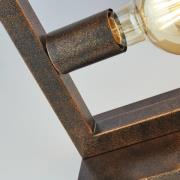 Rustic bordlampe i rustbrun
