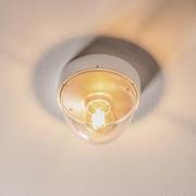 Loftlampe Nook med klar skærm, hvid/guld