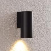 Arcchio Dilana væglampe, rund, 1 lyskilde, sort