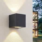 Arcchio udendørs LED-væglampe Tassnim, 12 cm, antracit, IP65