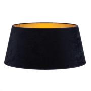 Cone lampeskærm, højde 25,5 cm, mørkeblå/guld