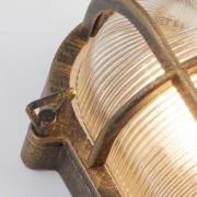 Porto skotlampe, ovalt, sort-guld