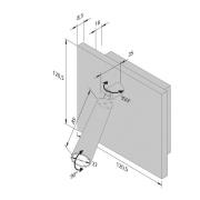 Læselampe BL1-LED, indbygning/påbygning, stål