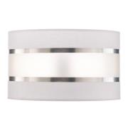 Lampeskærm Helen E27 Ø25/højde 15 cm hvid/sølv