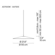 Luceplan Koinè LED-pendel 927 Ø55cm blå