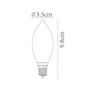 LED stearinlyspære E14 3W 2.200K dæmpbar